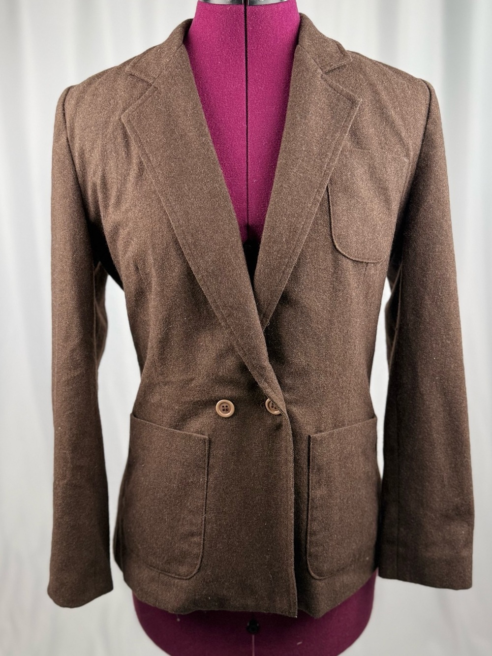 Women's Brown Tailored Blazer Jacket